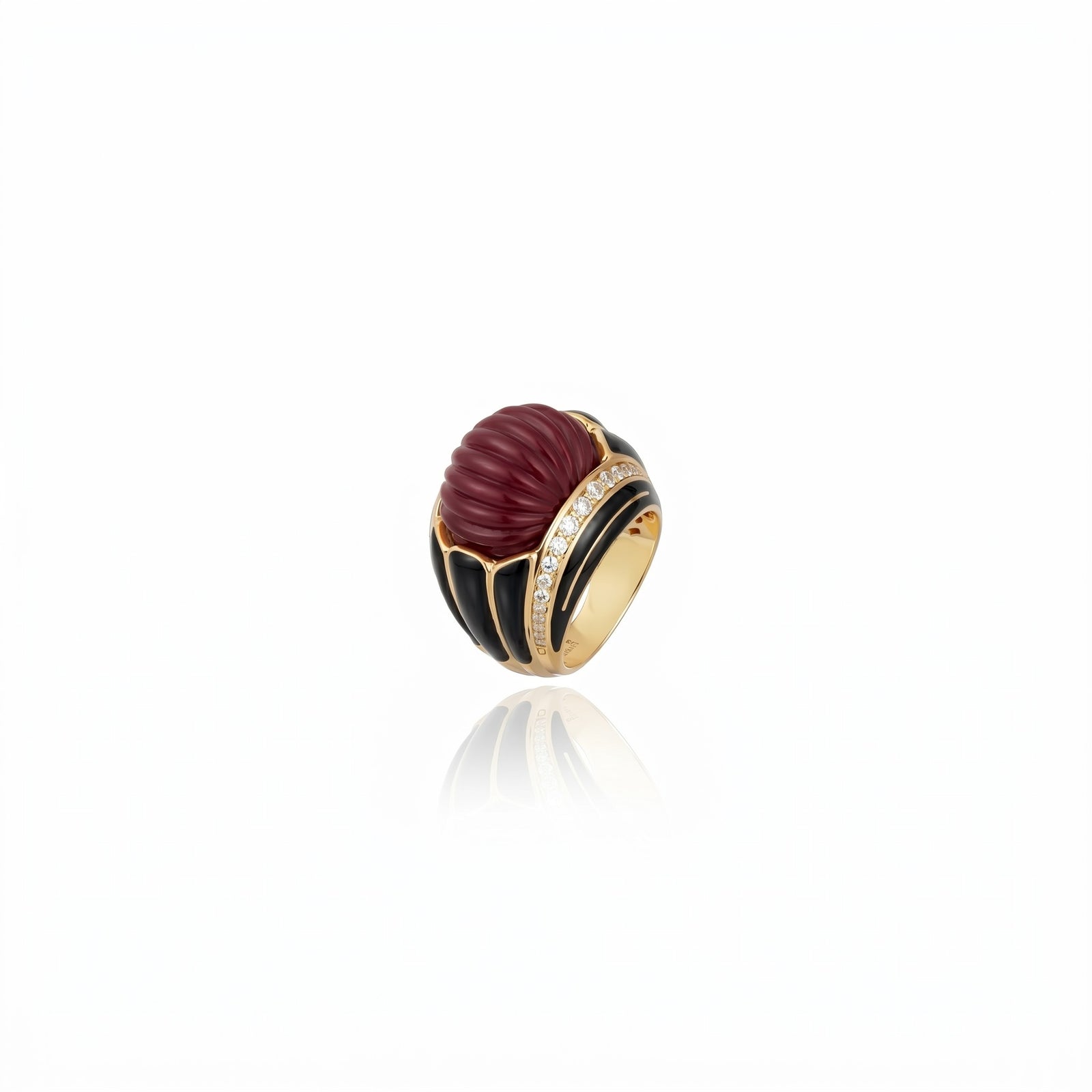 ANEL IMPERATRIZ BURGUNDY Ouro