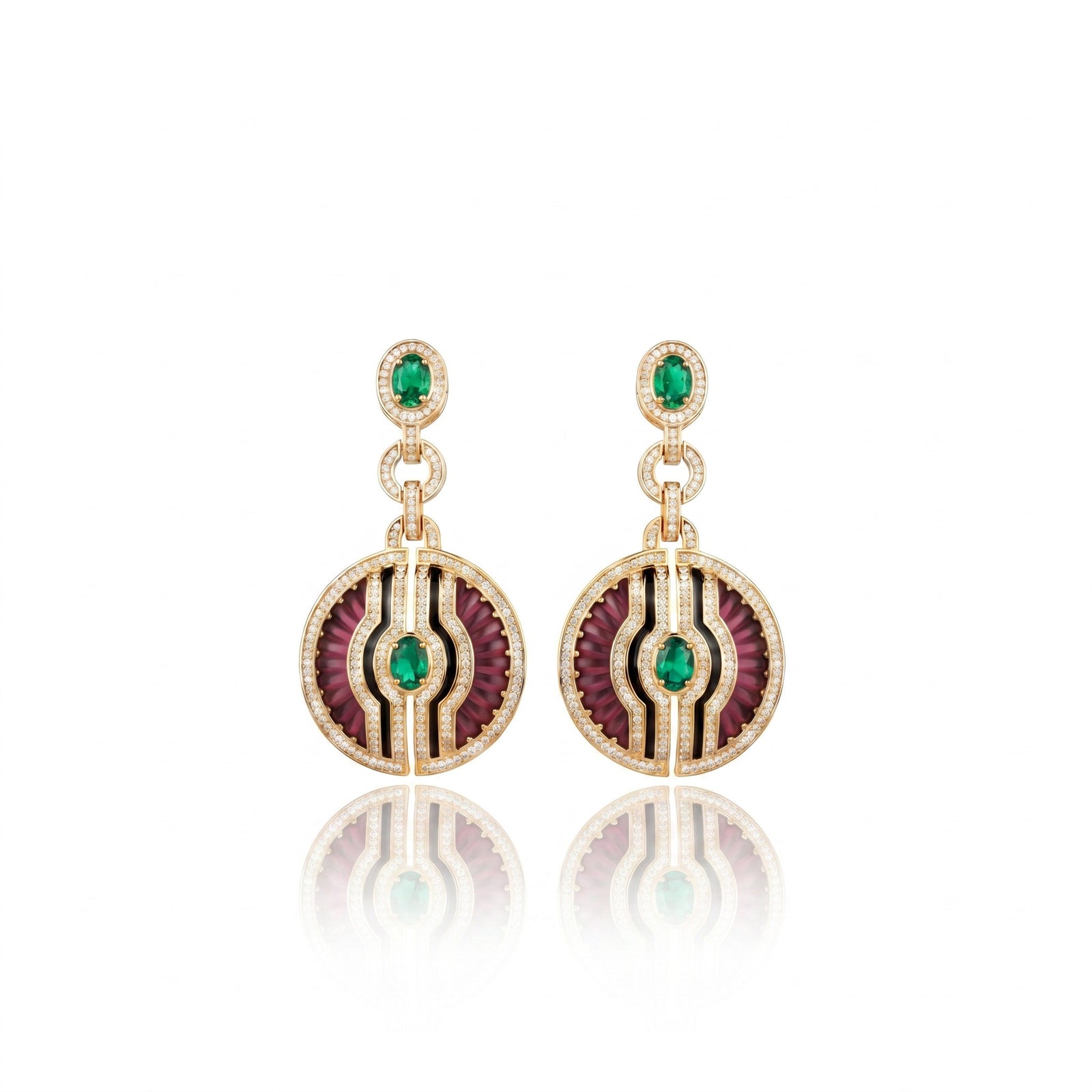 BRINCO INTI BURGUNDY Ouro