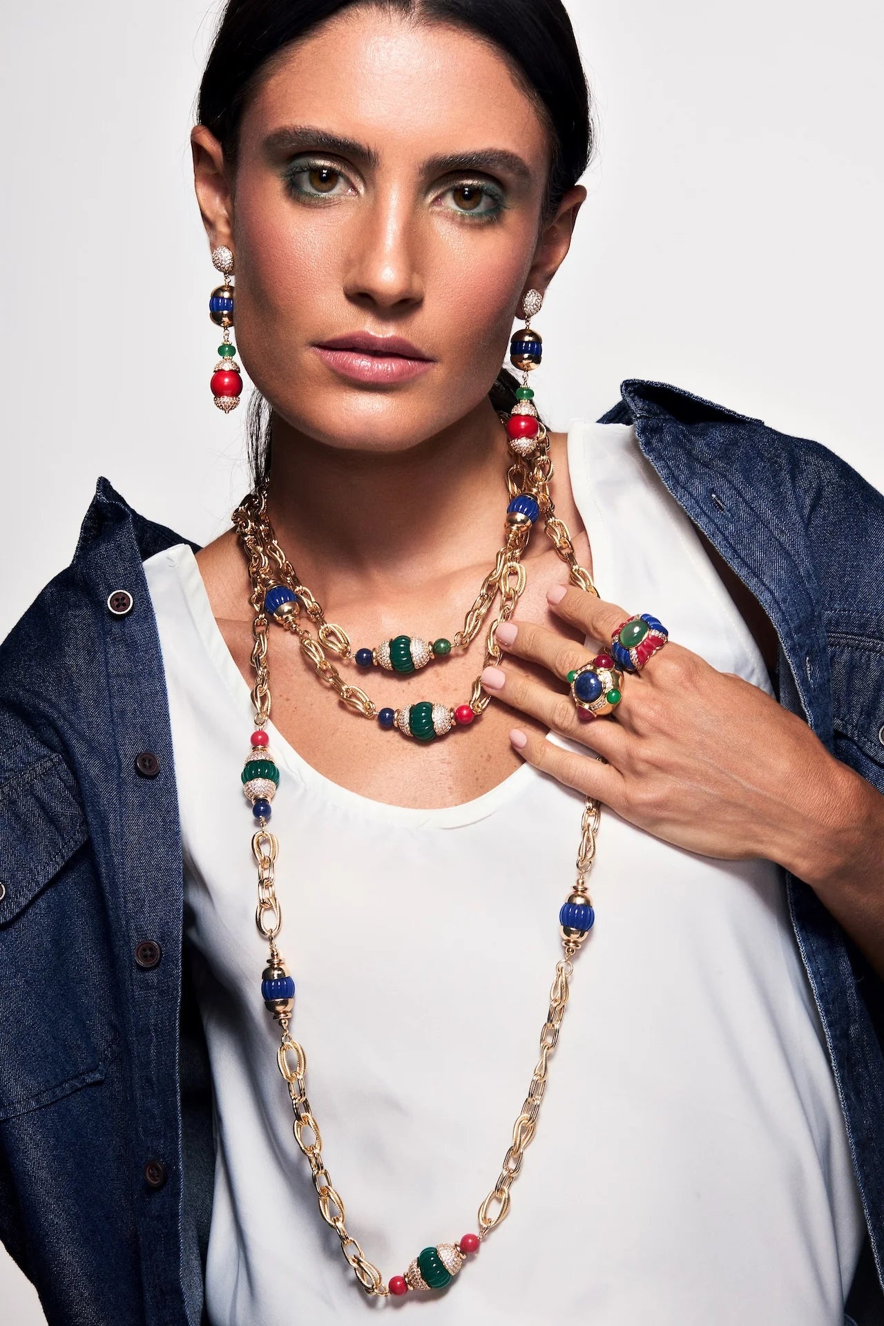 COLAR CINTO VOLPI MULTICOLOR Ouro