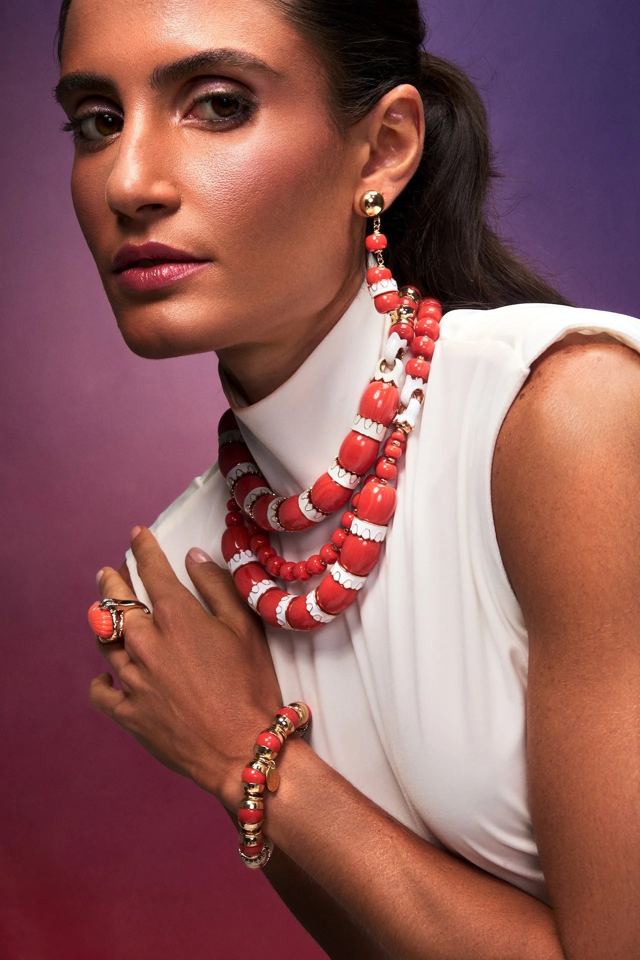 PULSEIRA YOLANDA LARANJA Ouro