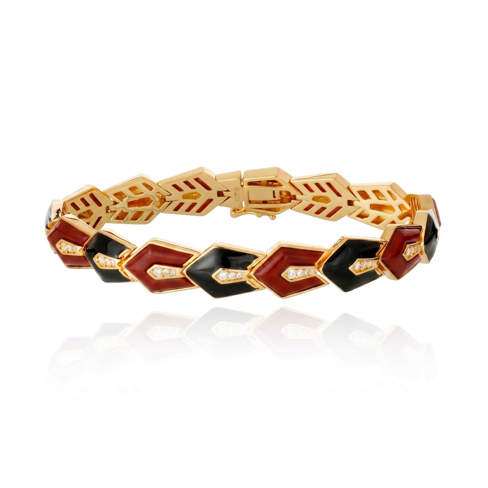 PULSEIRA HERANÇA SOLAR BURGUNDY Ouro