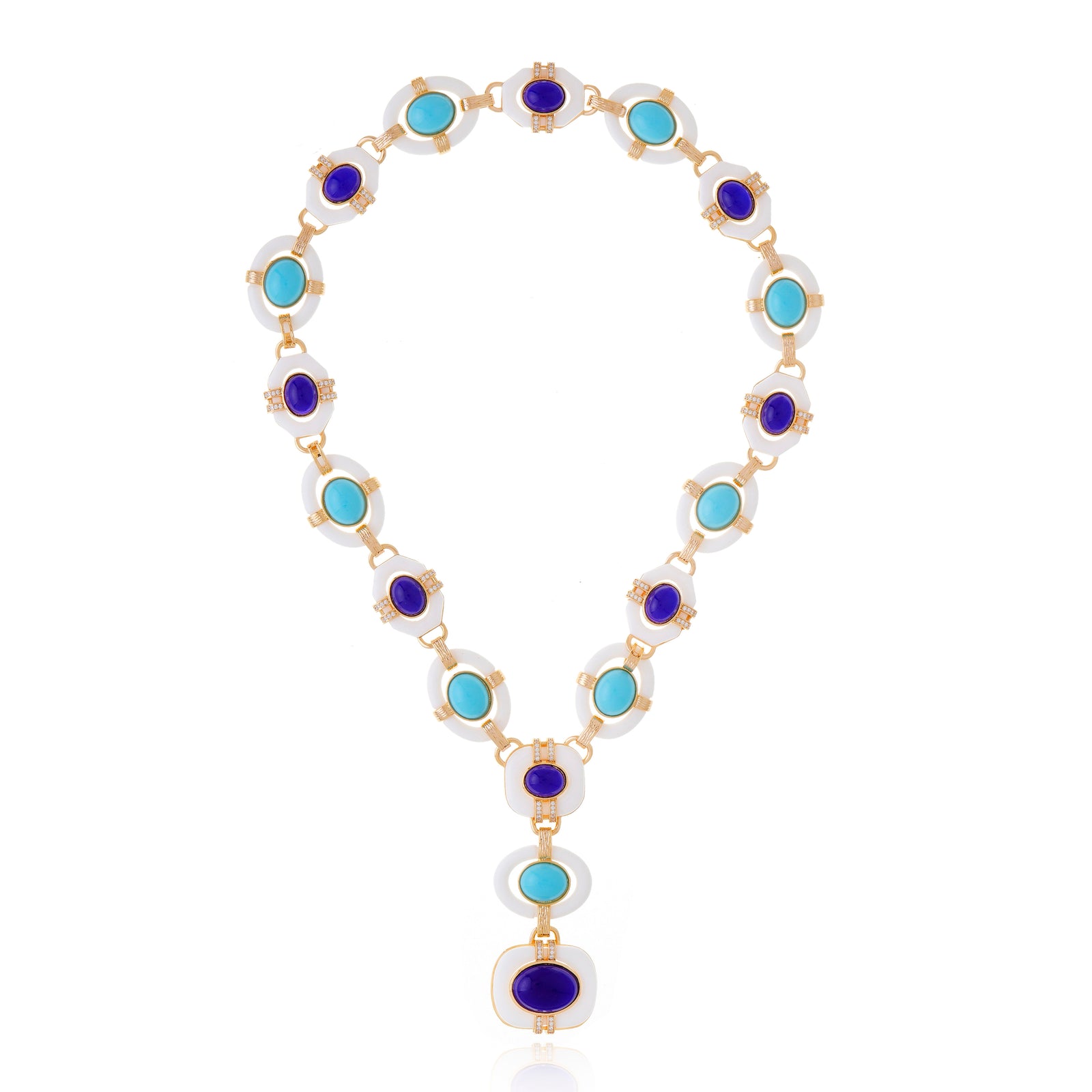 COLAR IMPERATRIZ TURQUESA Ouro