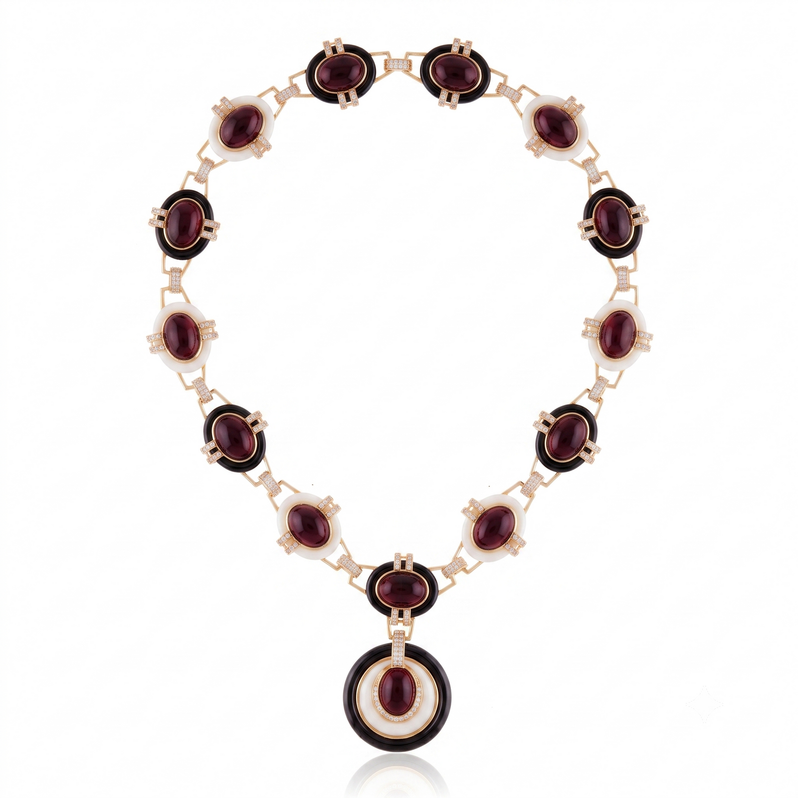 COLAR MP BURGUNDY Ouro