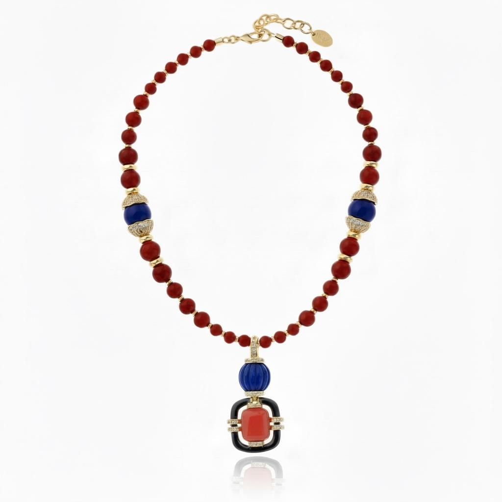 COLAR MALFATTI VERMELHO Ouro
