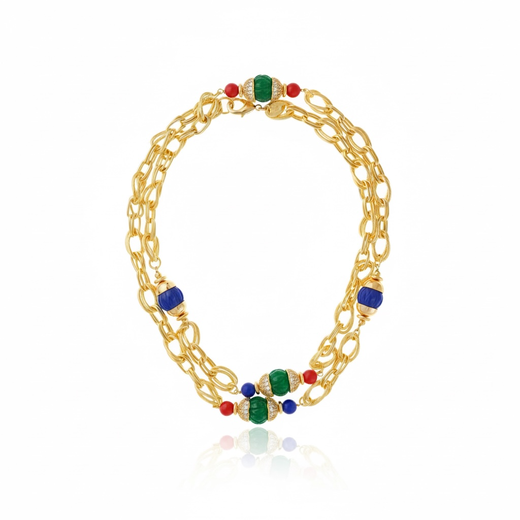 COLAR CINTO VOLPI MULTICOLOR Ouro