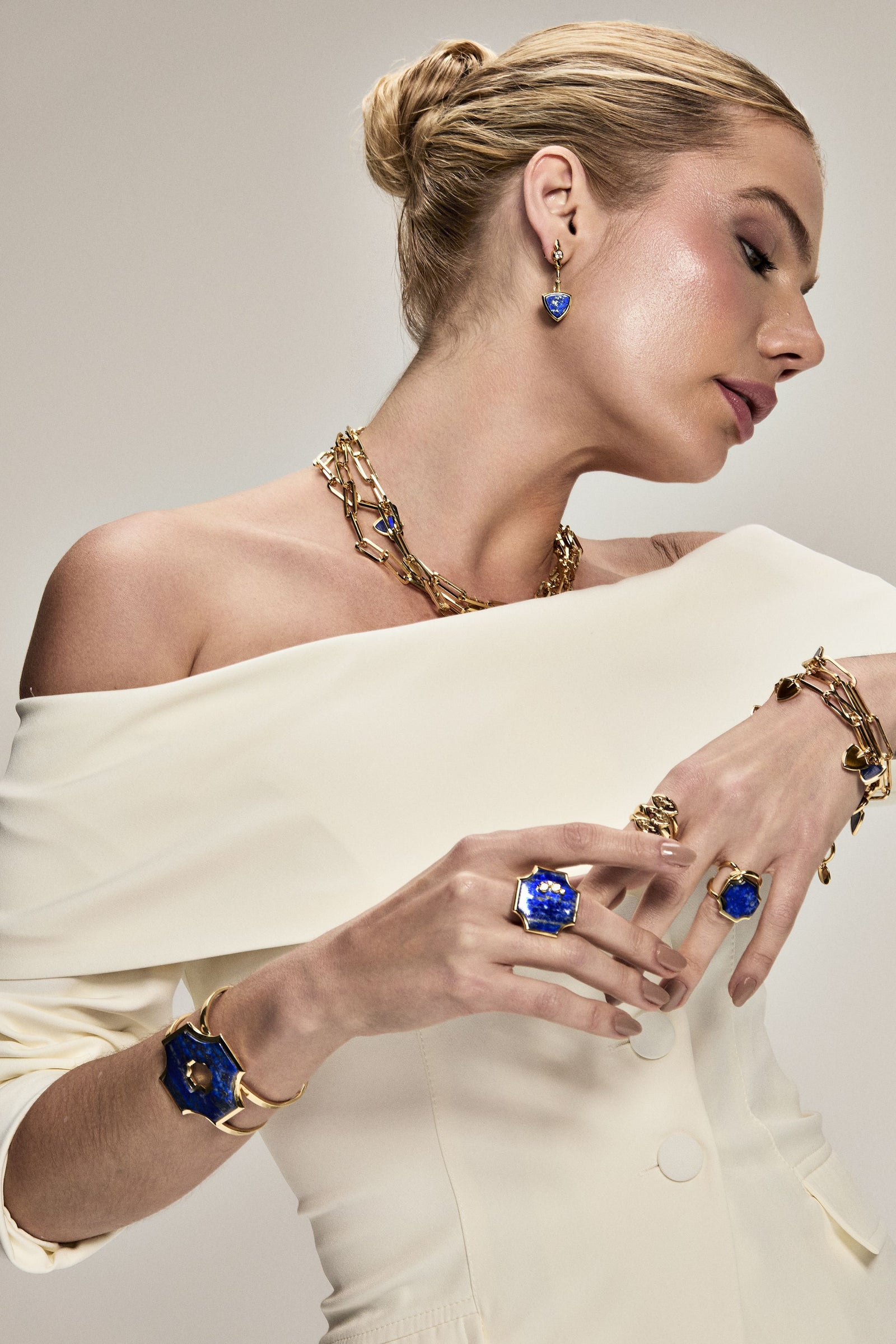 PULSEIRA ANTEROS LÁPIS-LAZULI Ouro