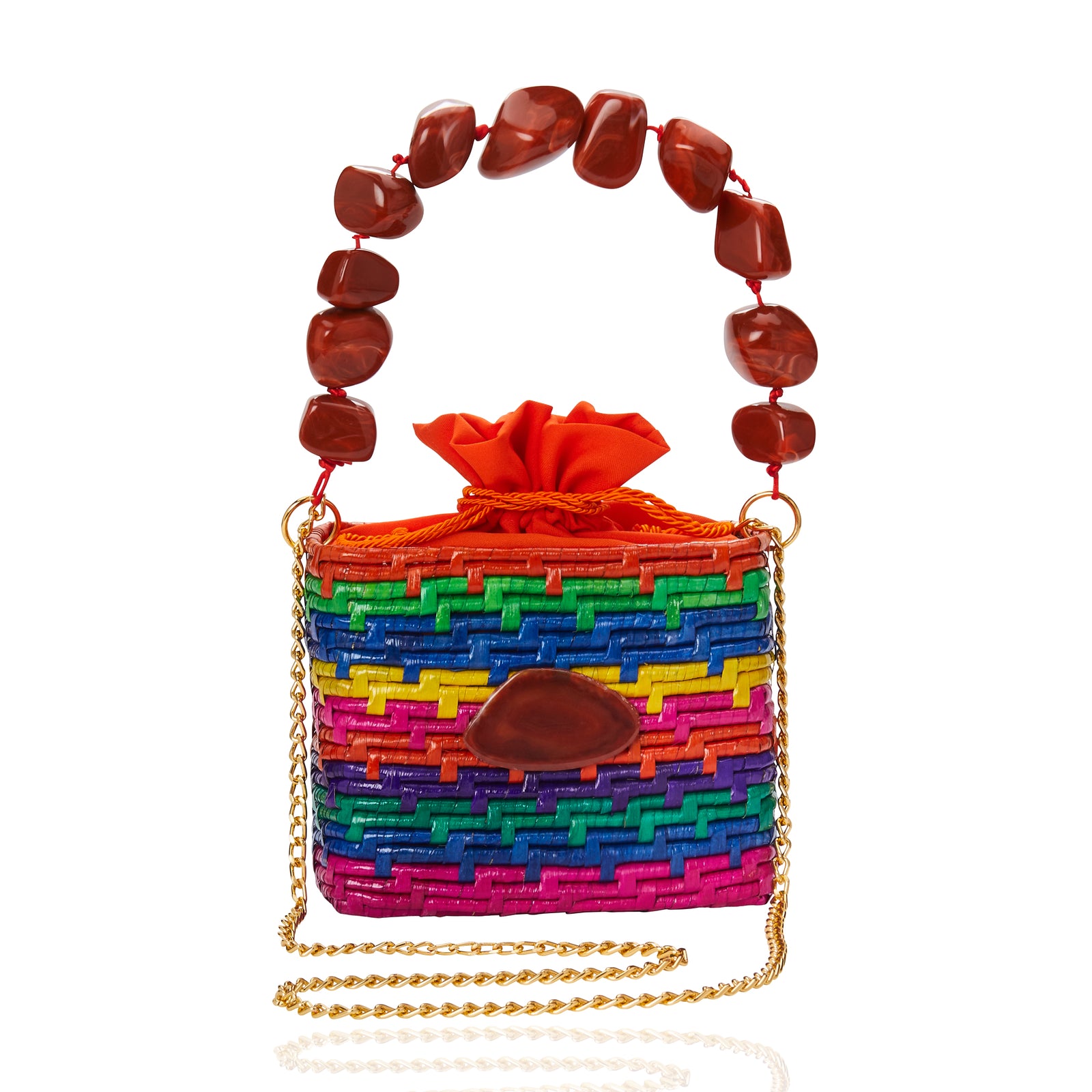 Bolsa Baú Colorida Colorida