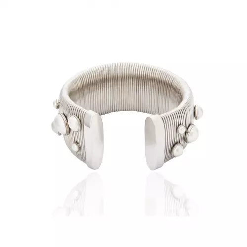 Bracelete Tubogás Com Pérolas Prata