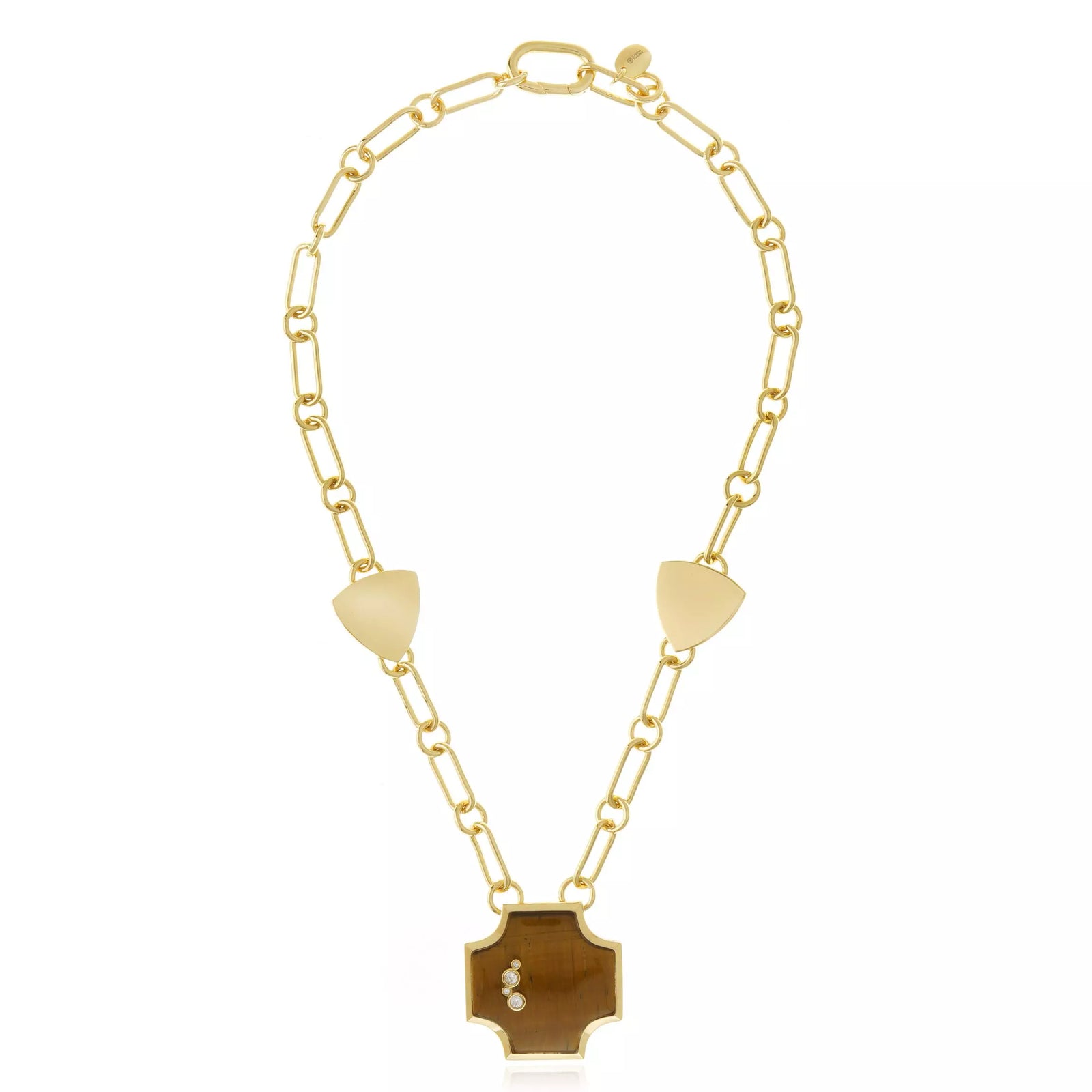COLAR ÍRIS OLHO DE TIGRE AMARELO Ouro