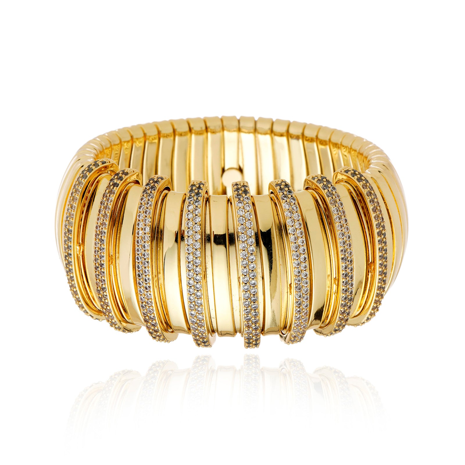BRACELETE ZIRCONIA VEVERA Ouro
