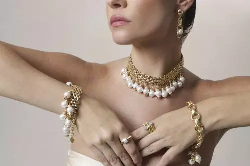 COLAR NOVAGLIO GOTAS RAINHA STRESA Ouro