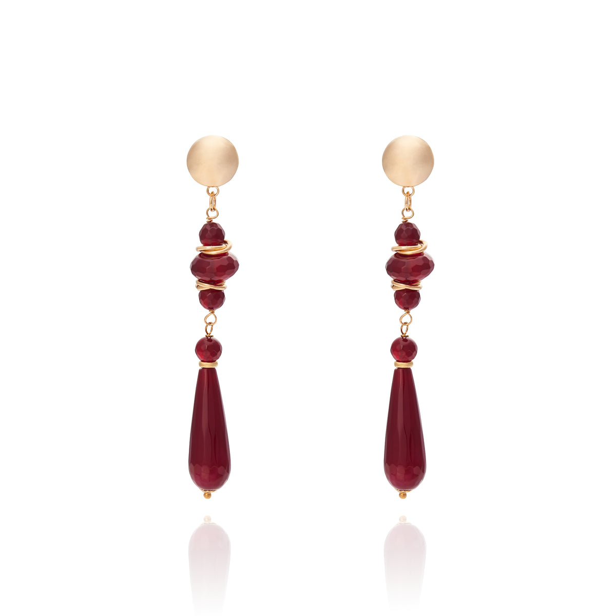 Brinco Taj Mahal Rubi Ouro