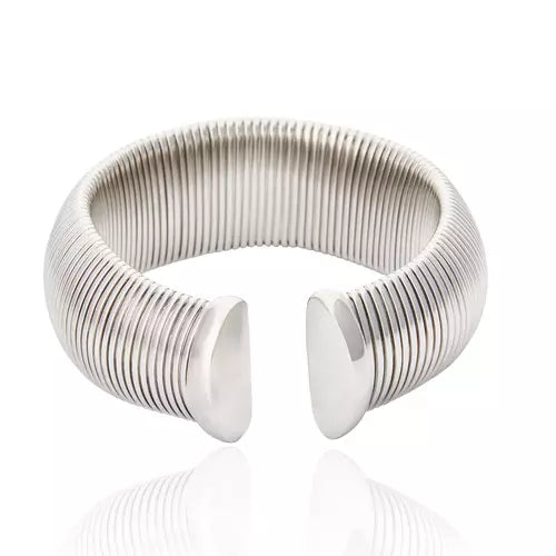 Bracelete Largo Liso Tubogás Coliseu Prata