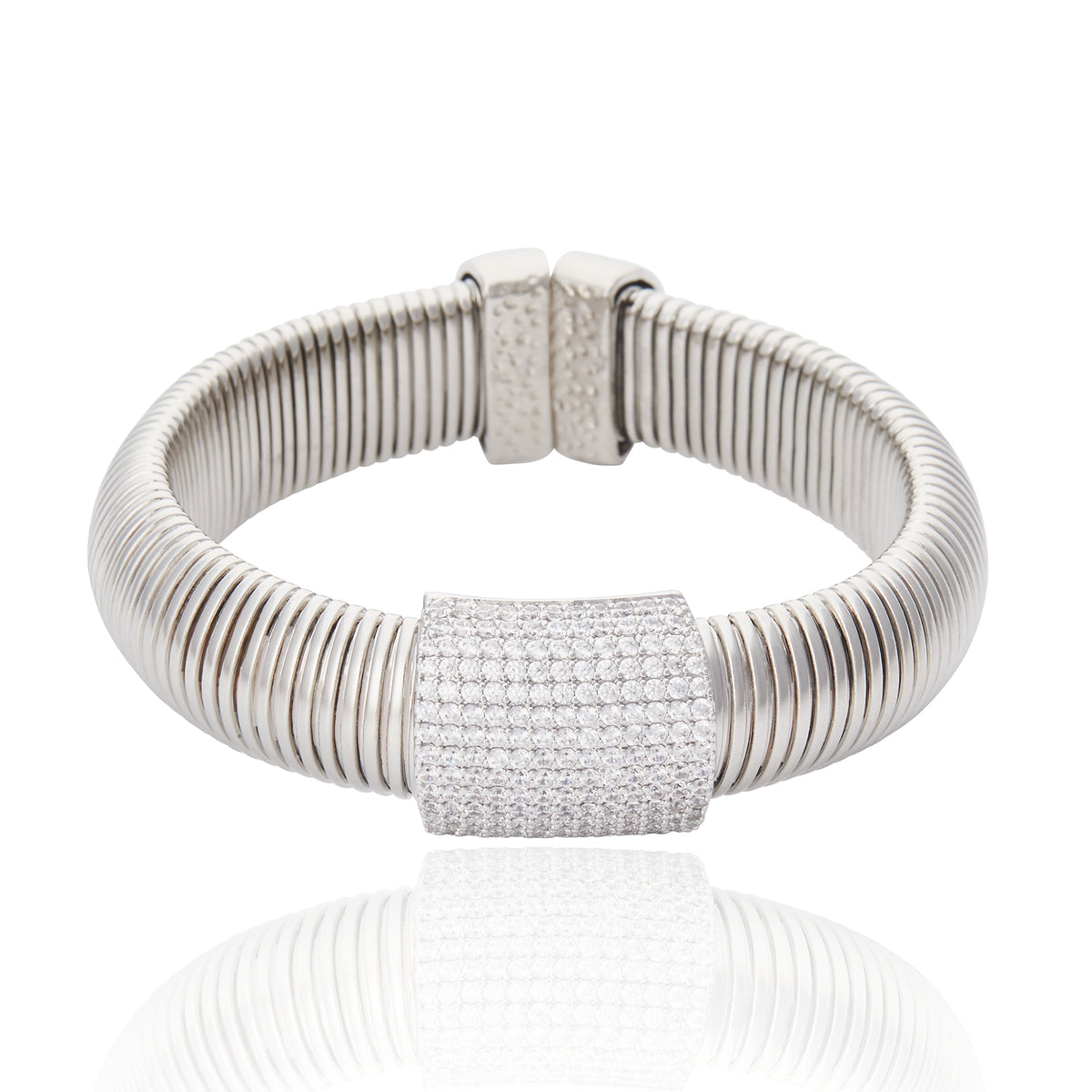 Bracelete Com Cristal no Centro Coliseu Prata