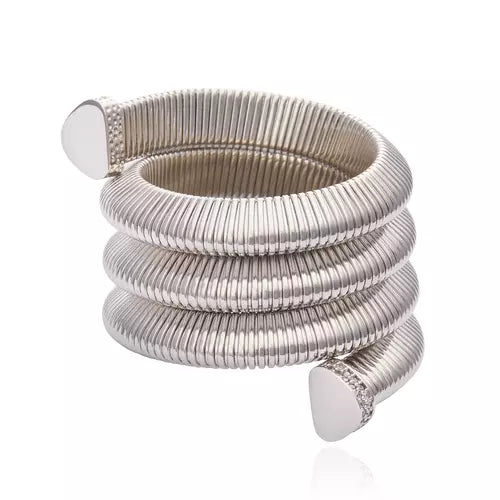 Bracelete Hemera Cuff Tubogas Prata