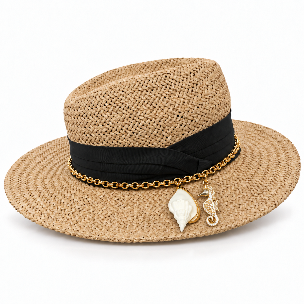 CHAPEU CONCHA BEGE Ouro