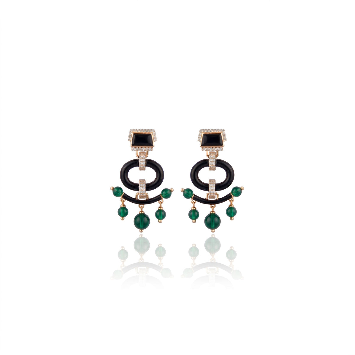 BRINCO IMPERATRIZ VERDE Ouro