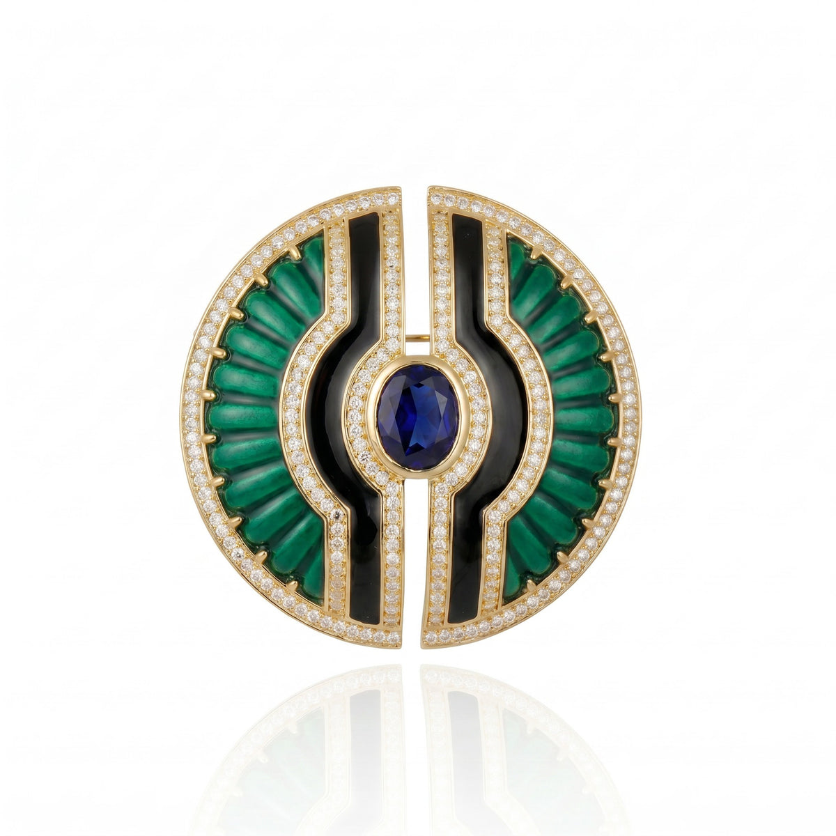 BROCHE INTI ESMERALDA Ouro