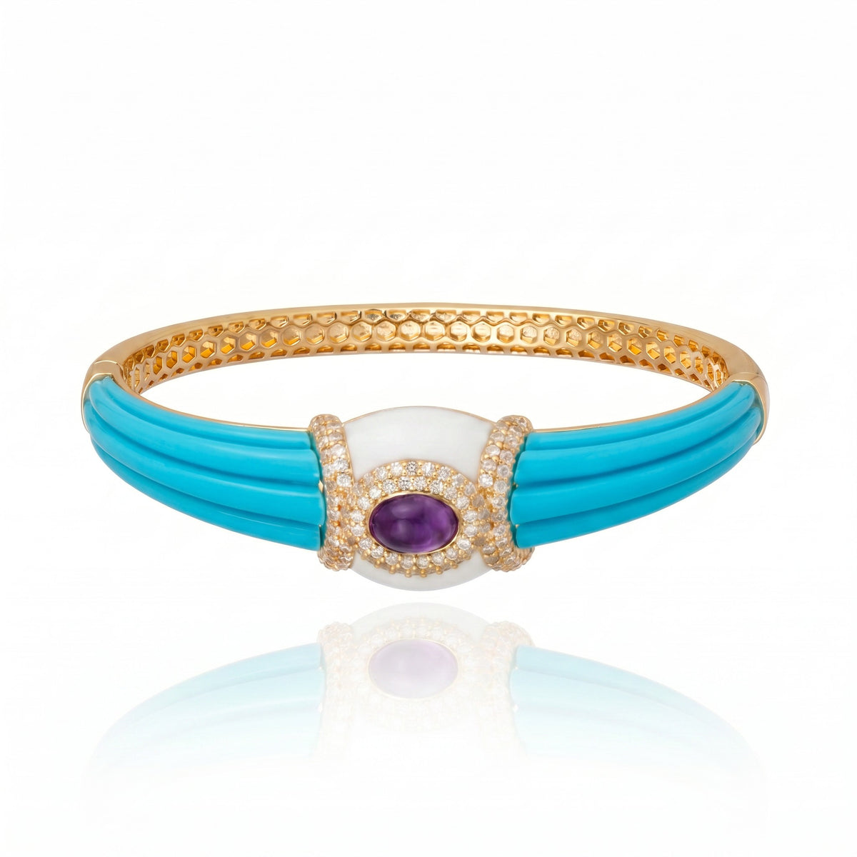 BRACELETE VALE SAGRADO TURQUESA Ouro