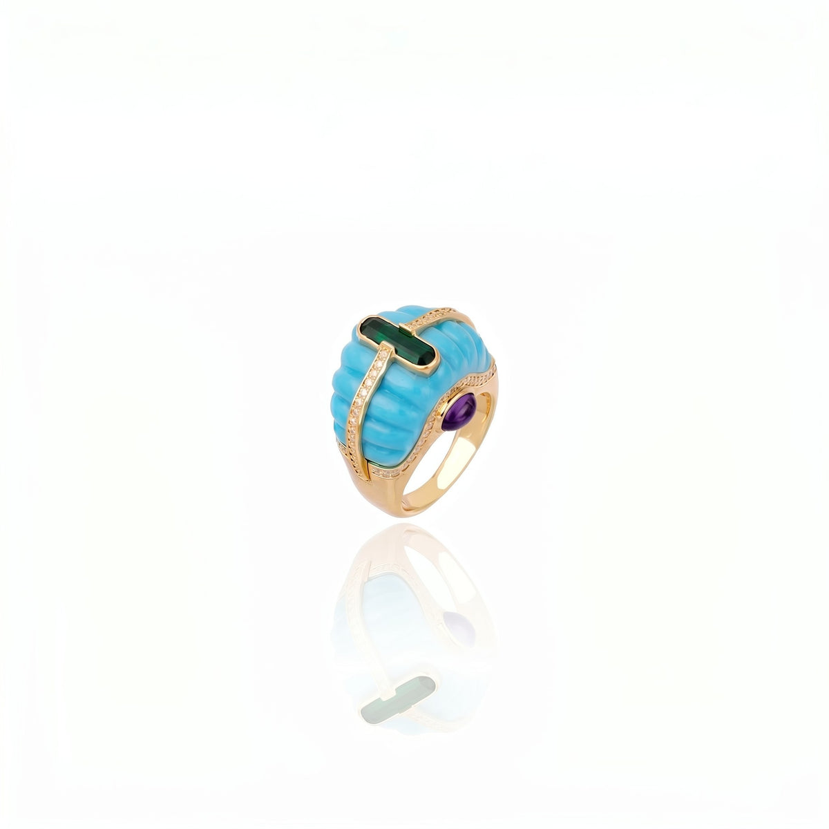ANEL AMARU TURQUESA Ouro