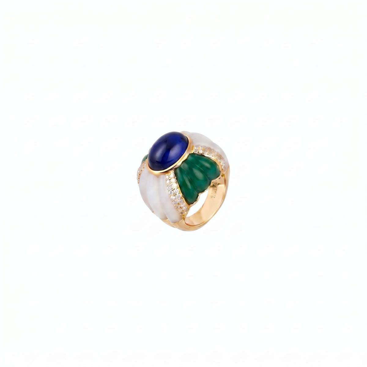 ANEL MP AZUL Ouro