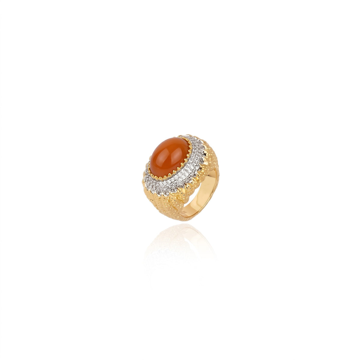 ANEL TESOURO REAL CORAL Ouro