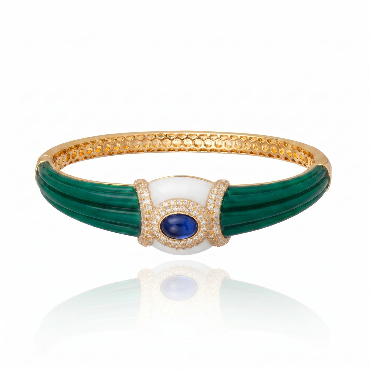 BRACELETE VALE SAGRADO ESMERALDA Ouro