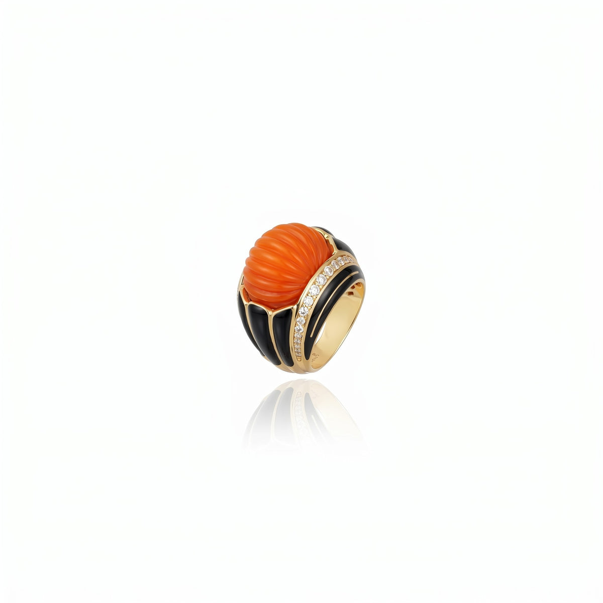 ANEL IMPERATRIZ CORAL Ouro