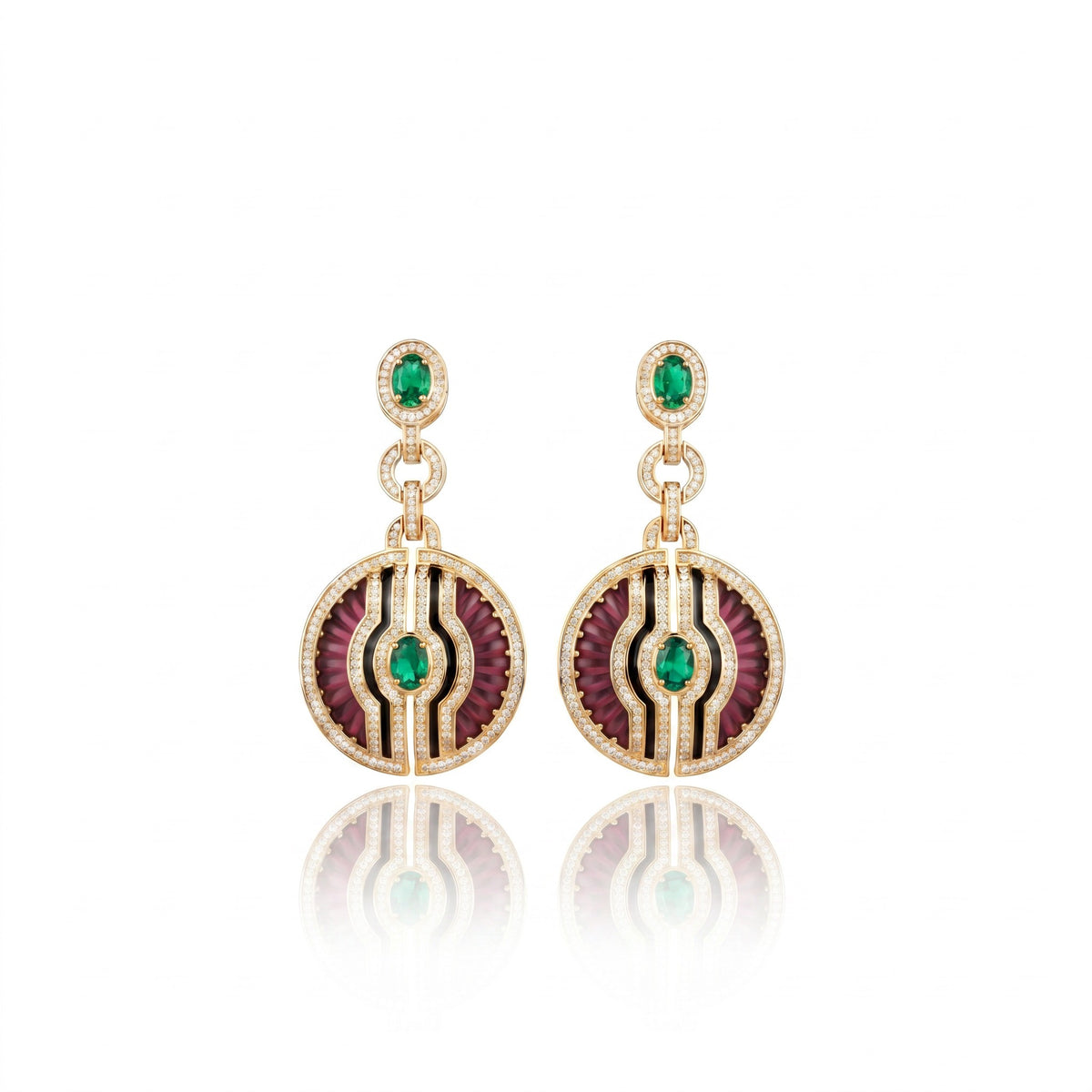 BRINCO INTI BURGUNDY Ouro