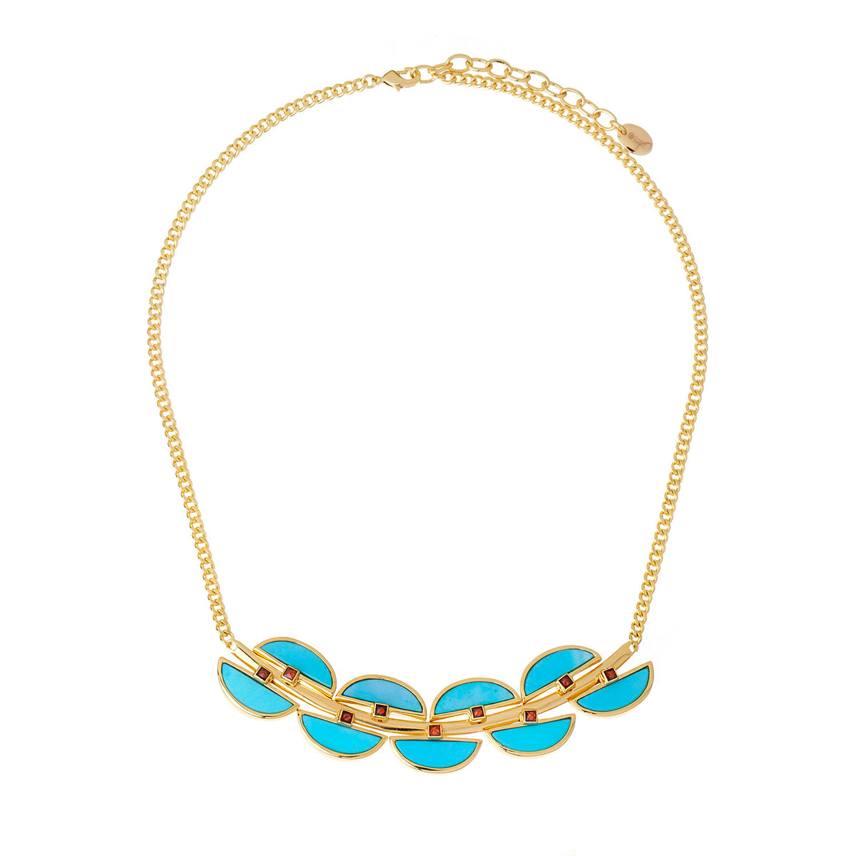 Colar Conexão Serenidade Howlita Azul Ouro