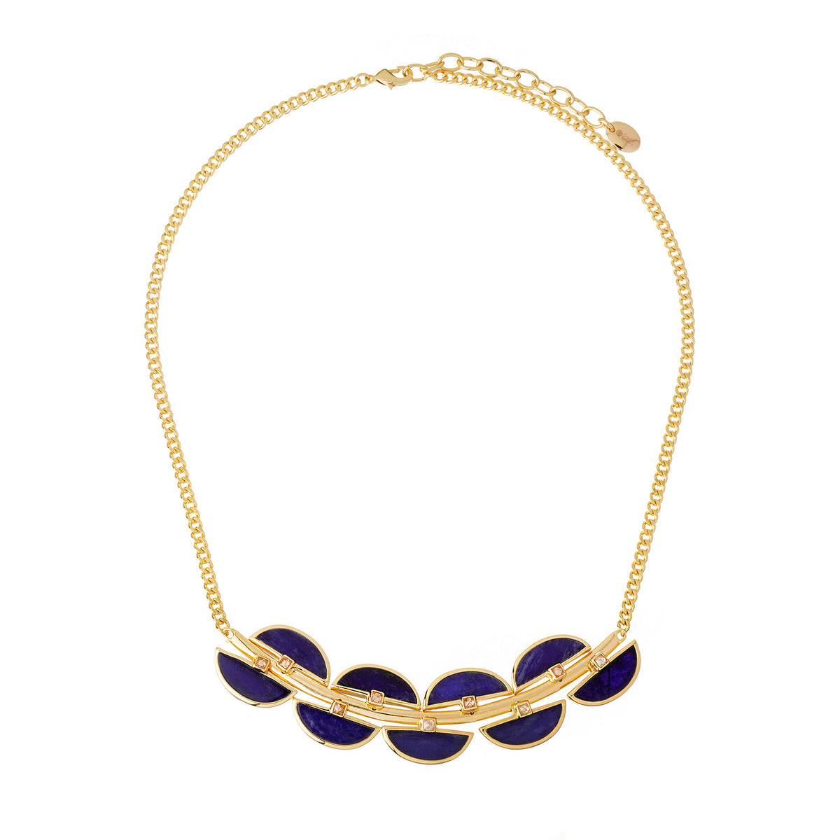 Colar Conexão Sabedoria Lapis Lazuli com Madreperola Ouro