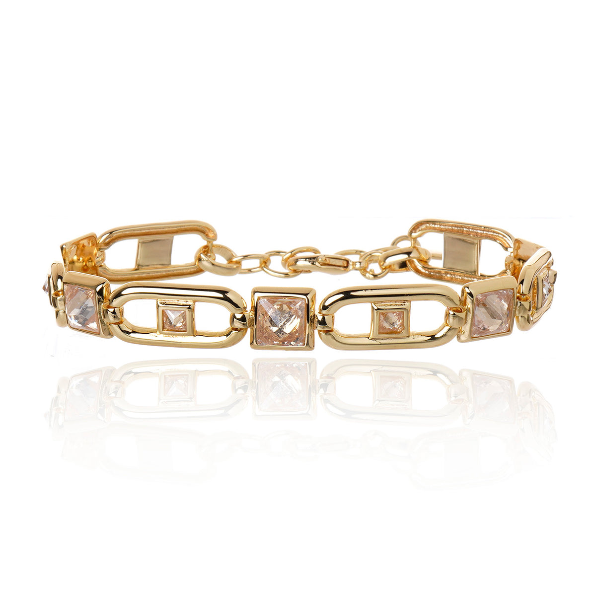 Pulseira Luz Intuição Cristal Ouro