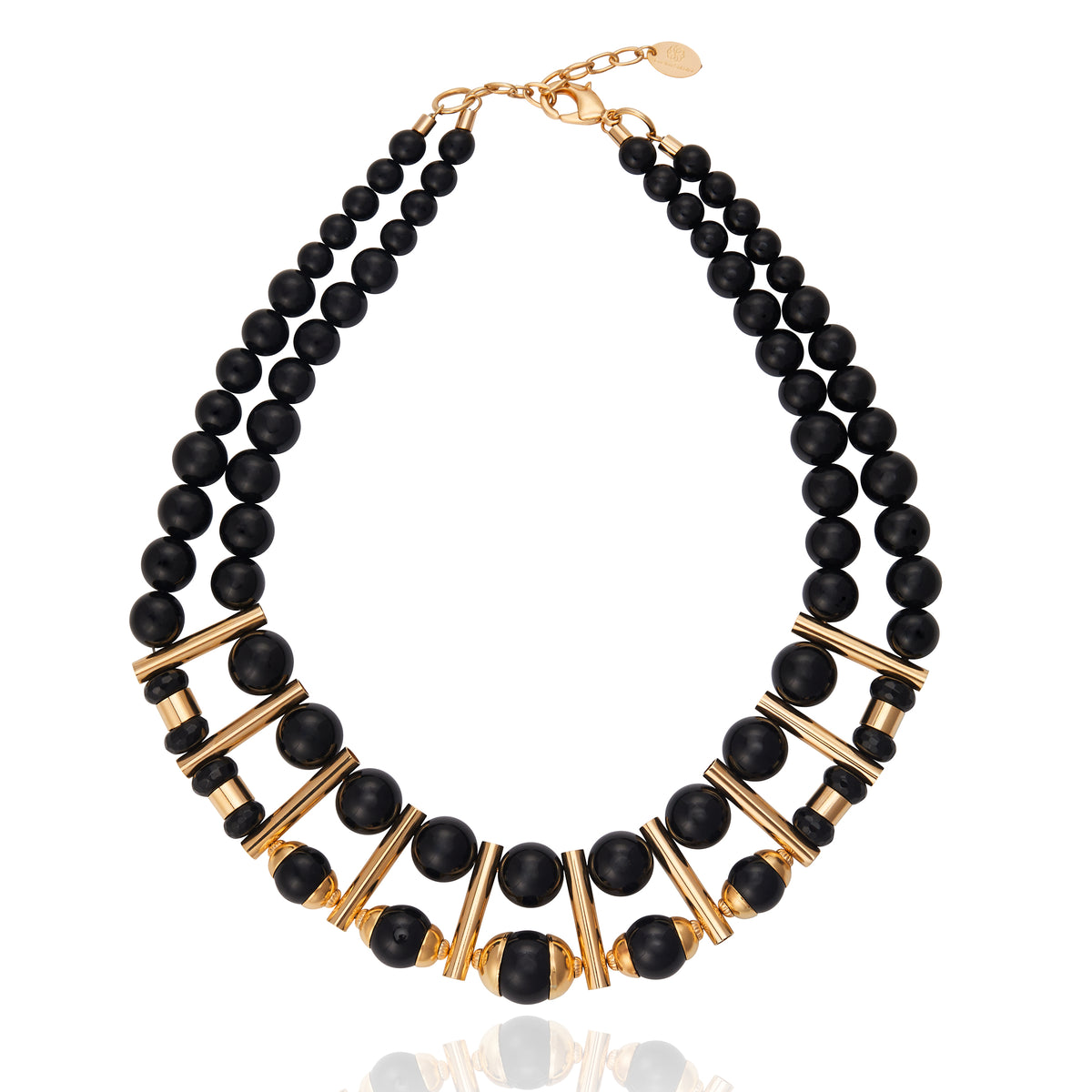 Colar Queen Mahal Preto Ouro