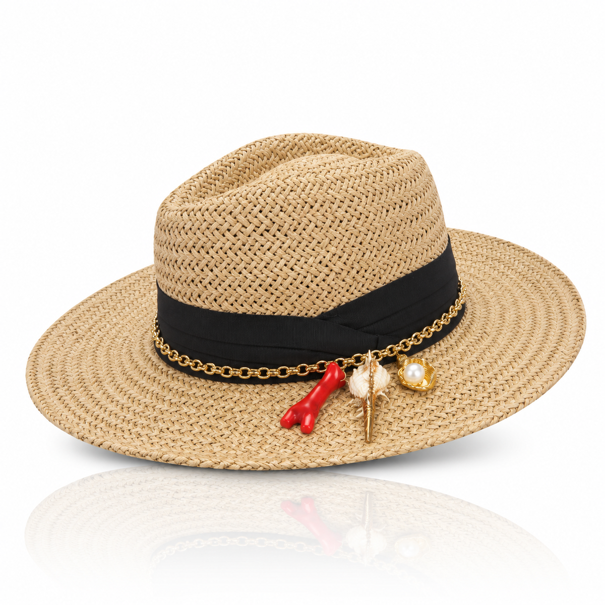 CHAPEU CORAL BEGE Ouro