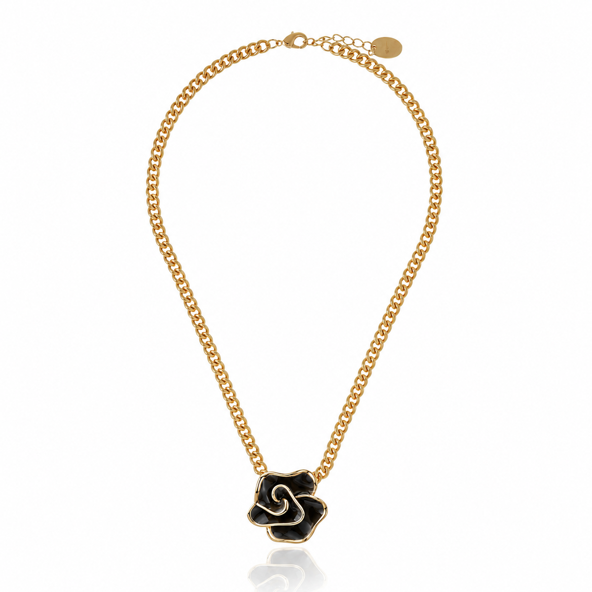 COLAR FLOWER PRETO Ouro