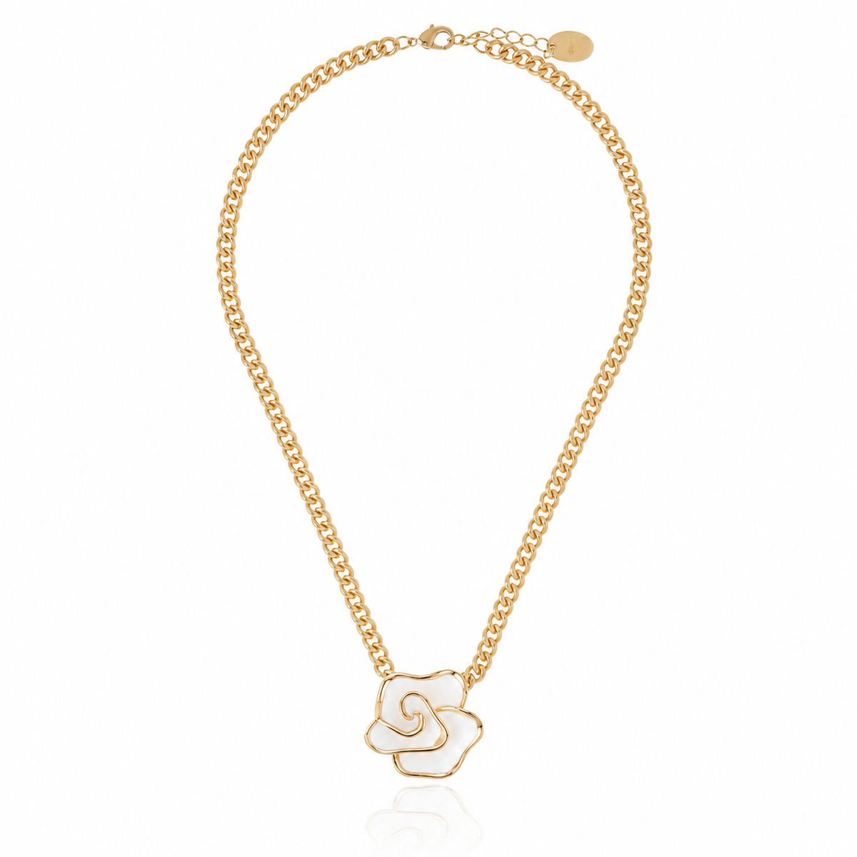 COLAR FLOWER BRANCO Ouro