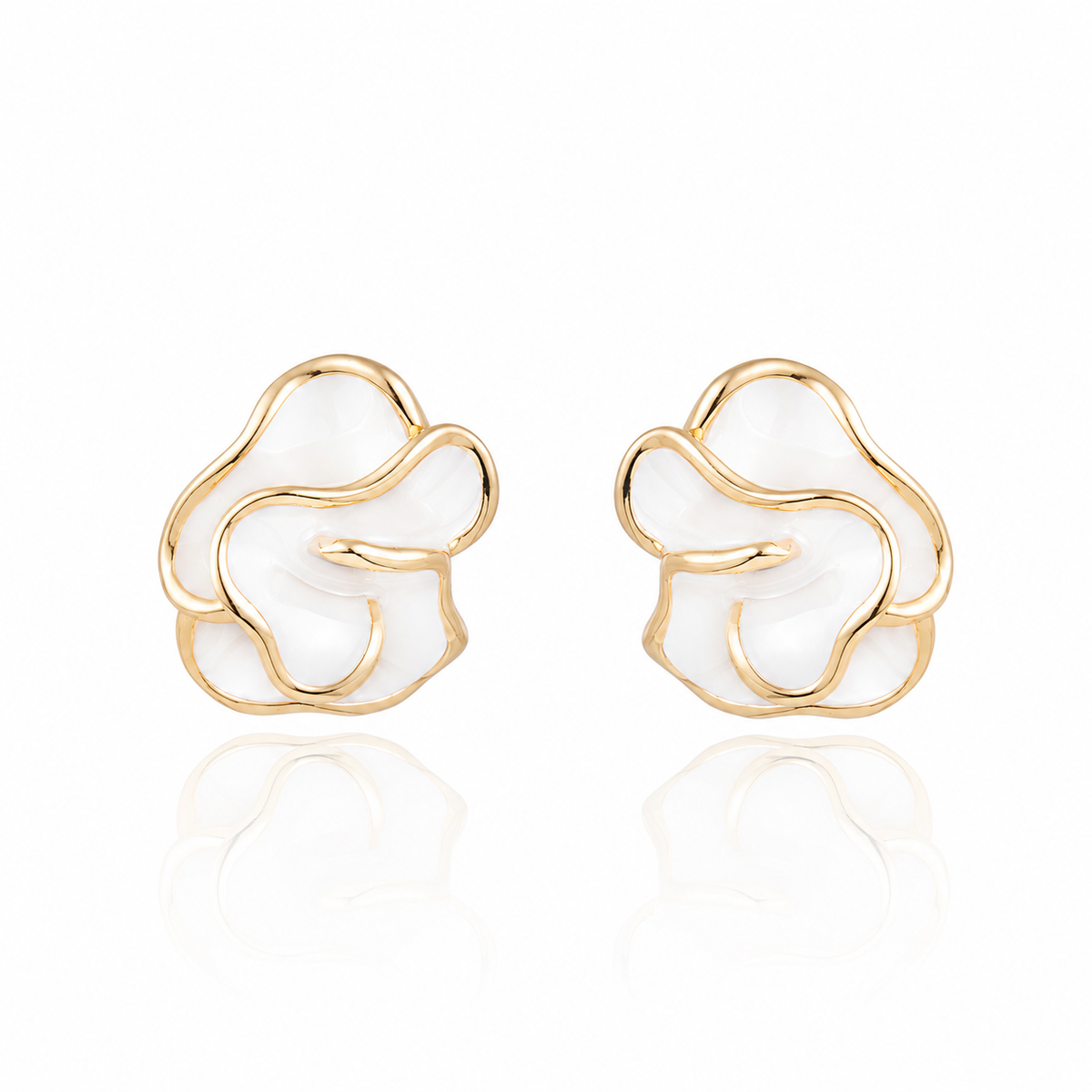 BRINCO FLOWER BRANCO Ouro