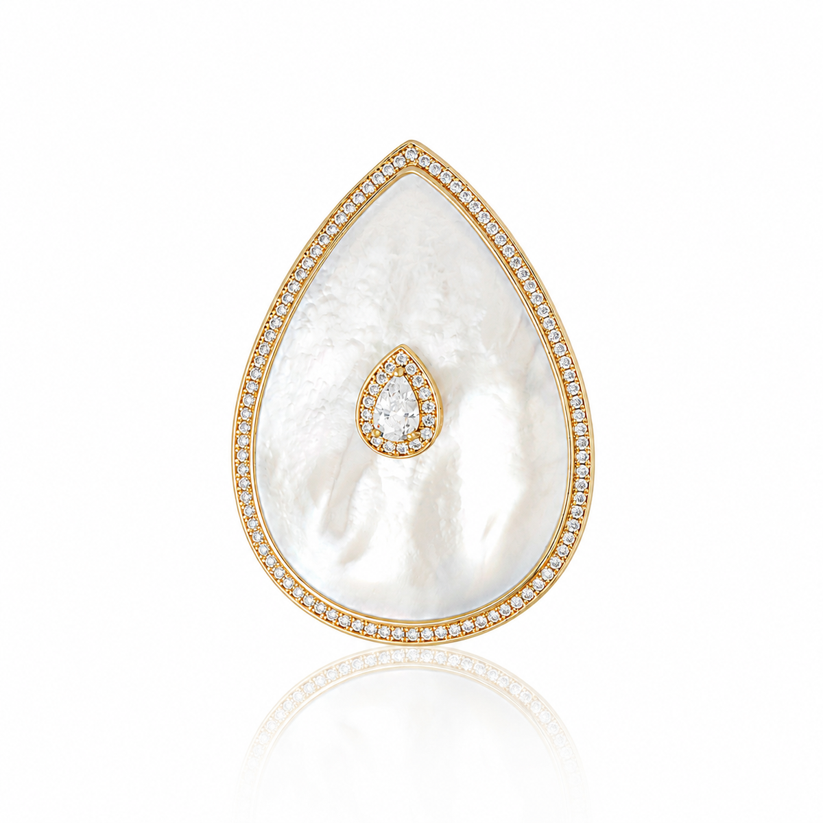 BROCHE ASA MADREPEROLA Ouro