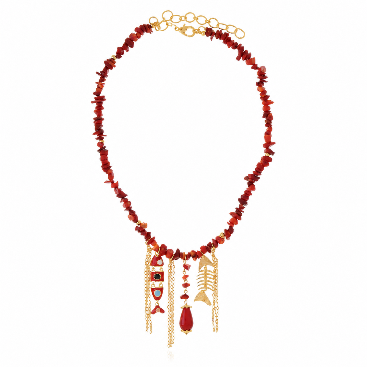 COLAR MARESIA VERMELHO Ouro