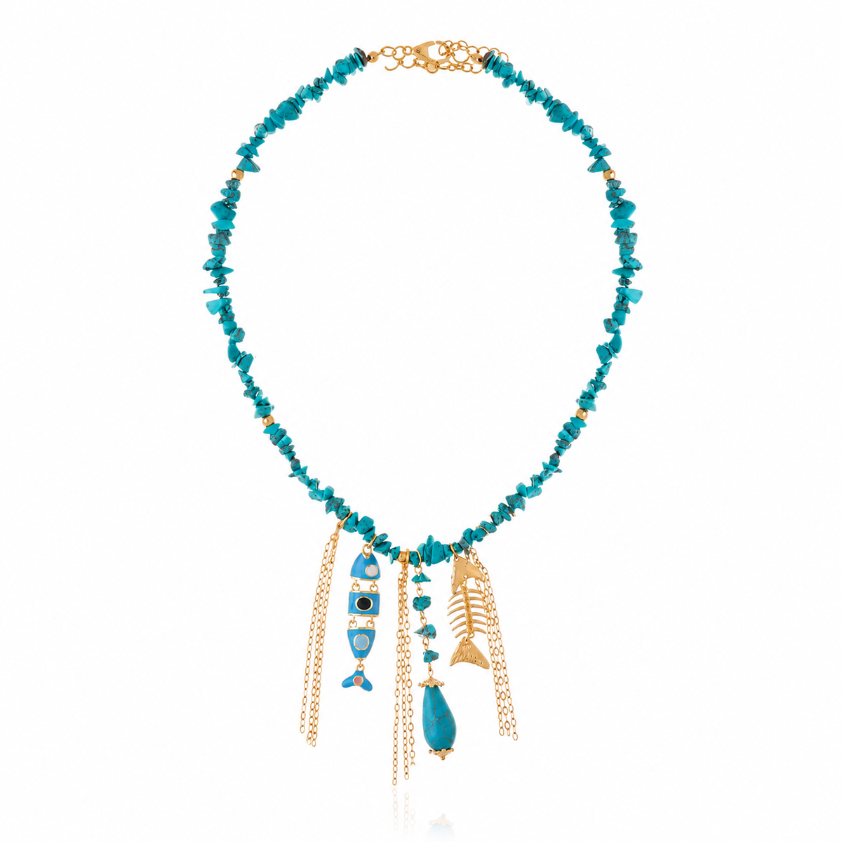 COLAR MARESIA AZUL Ouro