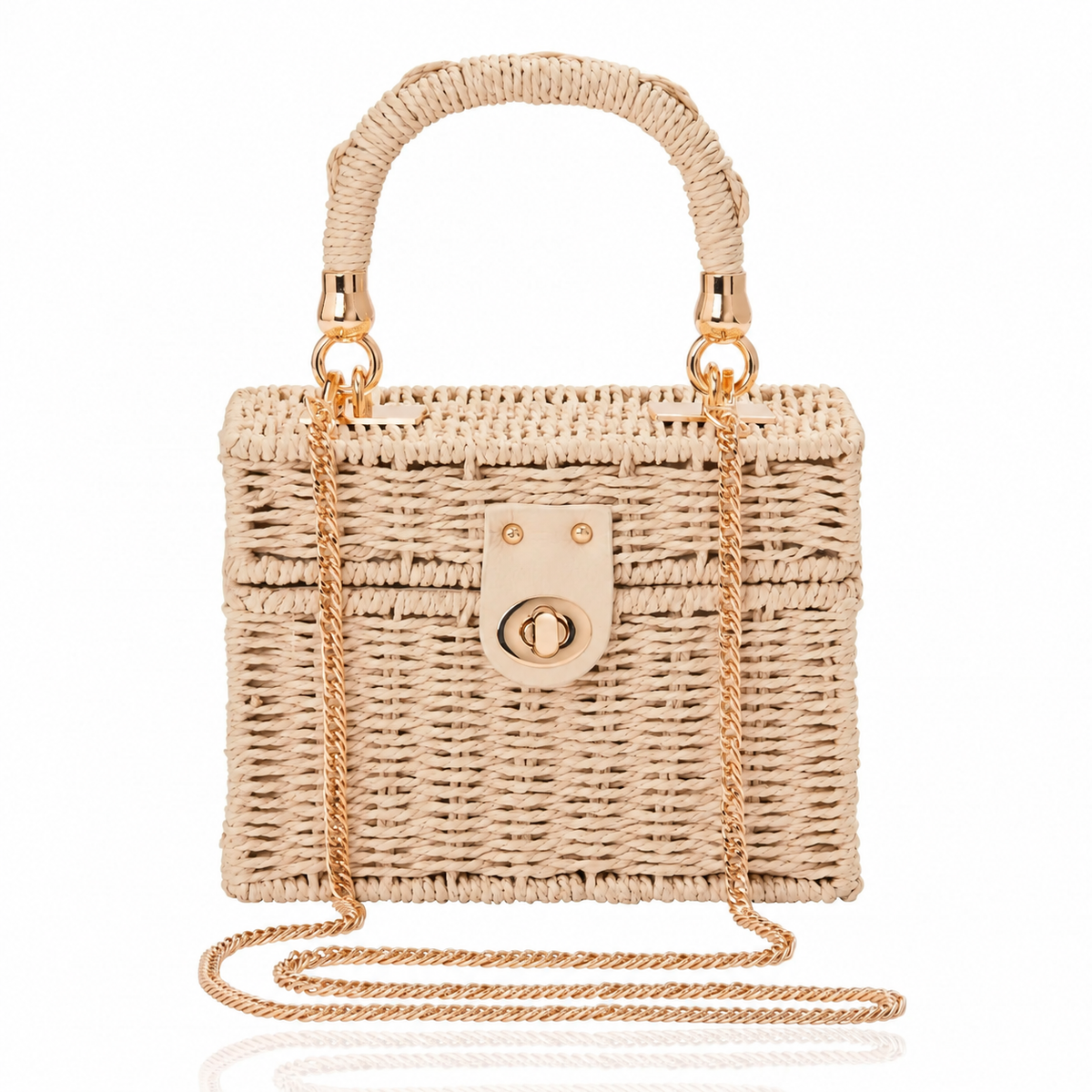 Maleta Rattan Bege Bege