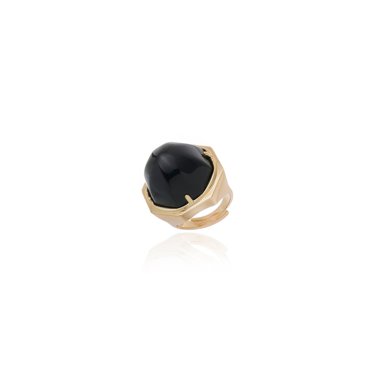 Anel Max Preto Ouro