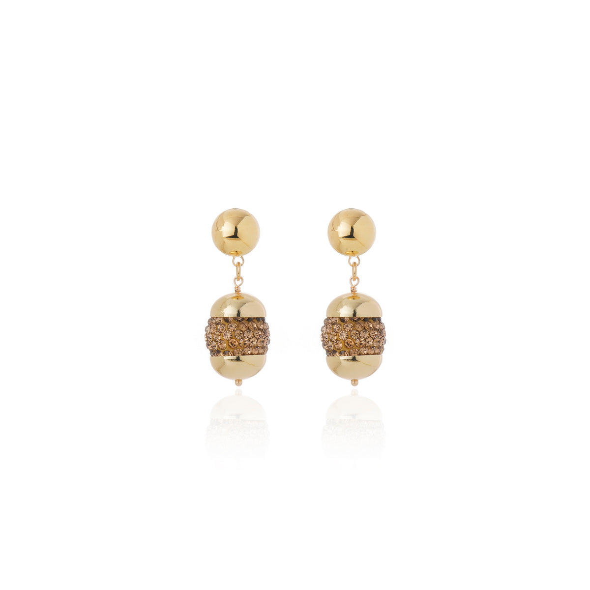 BRINCO CRAVEJADO OURO FASHION