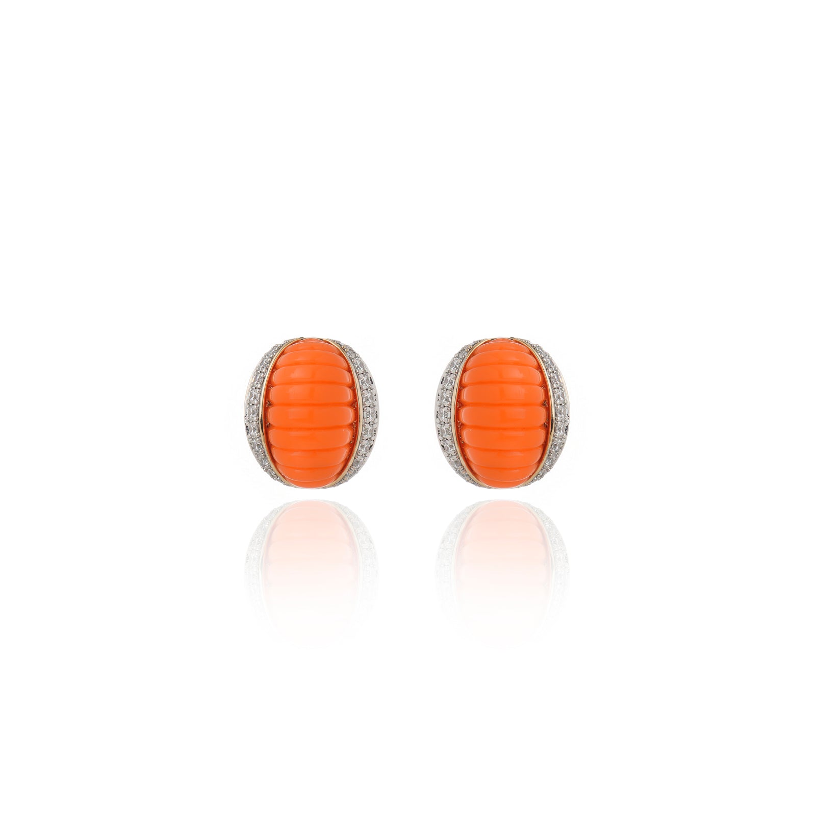 Brinco Textura Laranja Ouro