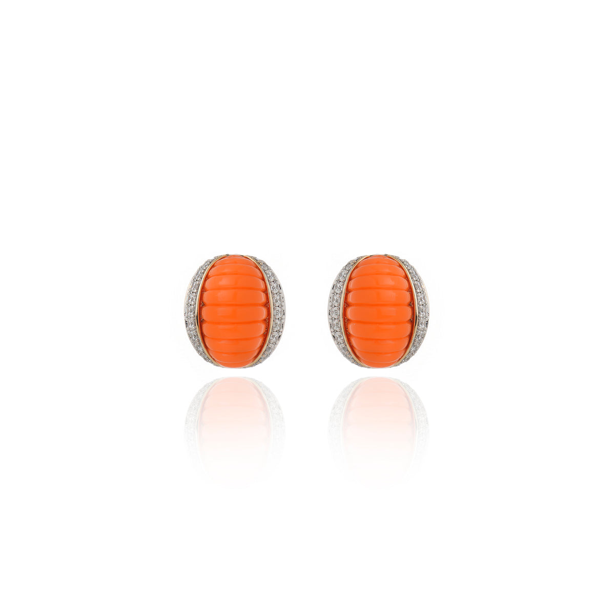 Brinco Textura Laranja Ouro