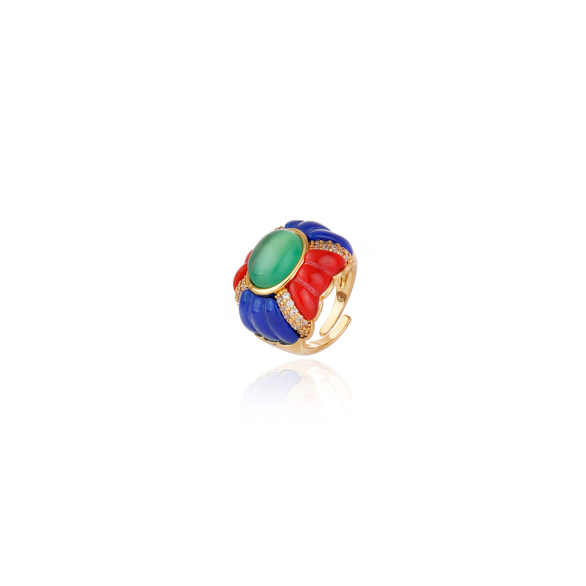 ANEL MALFATTI VERMELHO Ouro