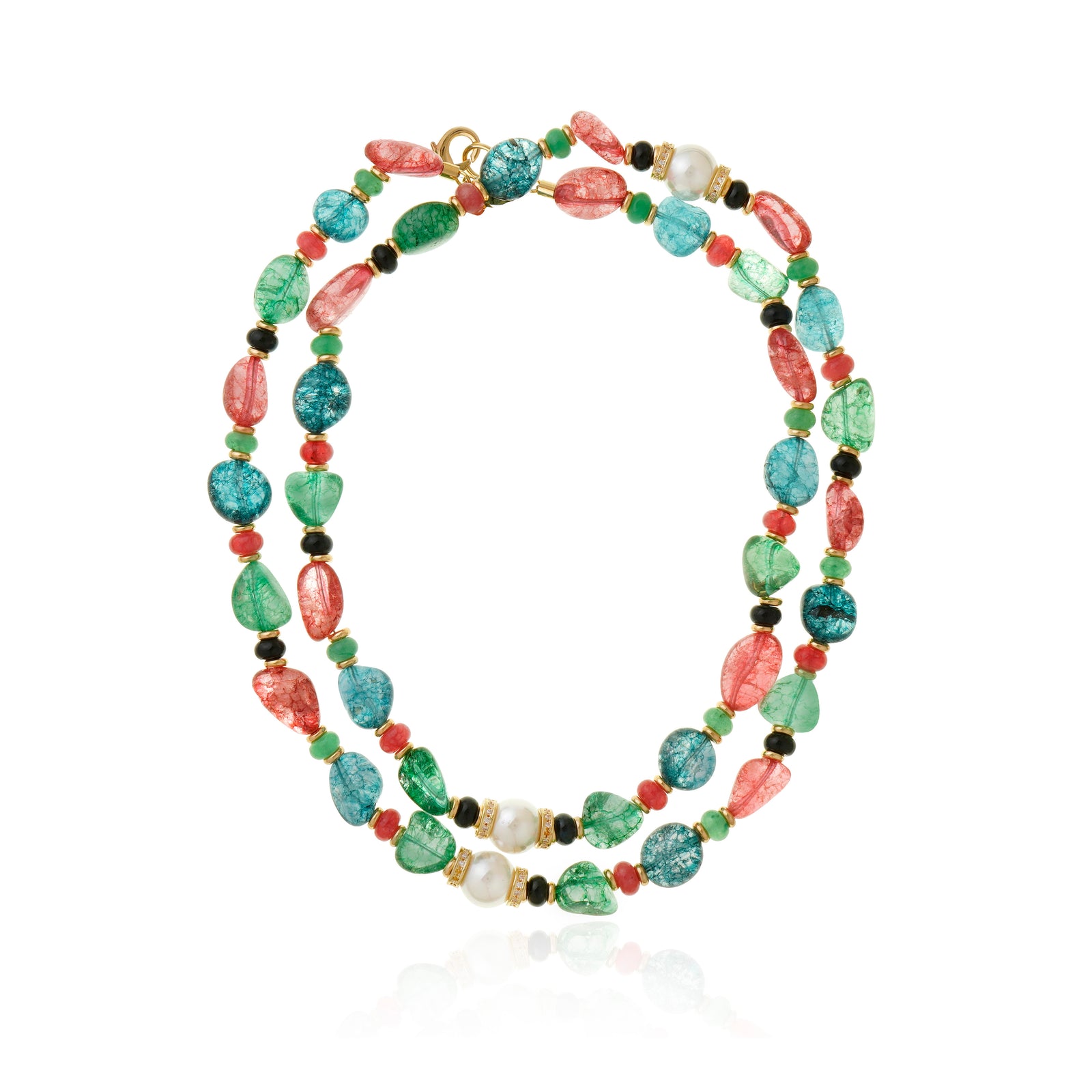 COLAR LONGO DI CAVALCANTI MULTICOLOR Ouro