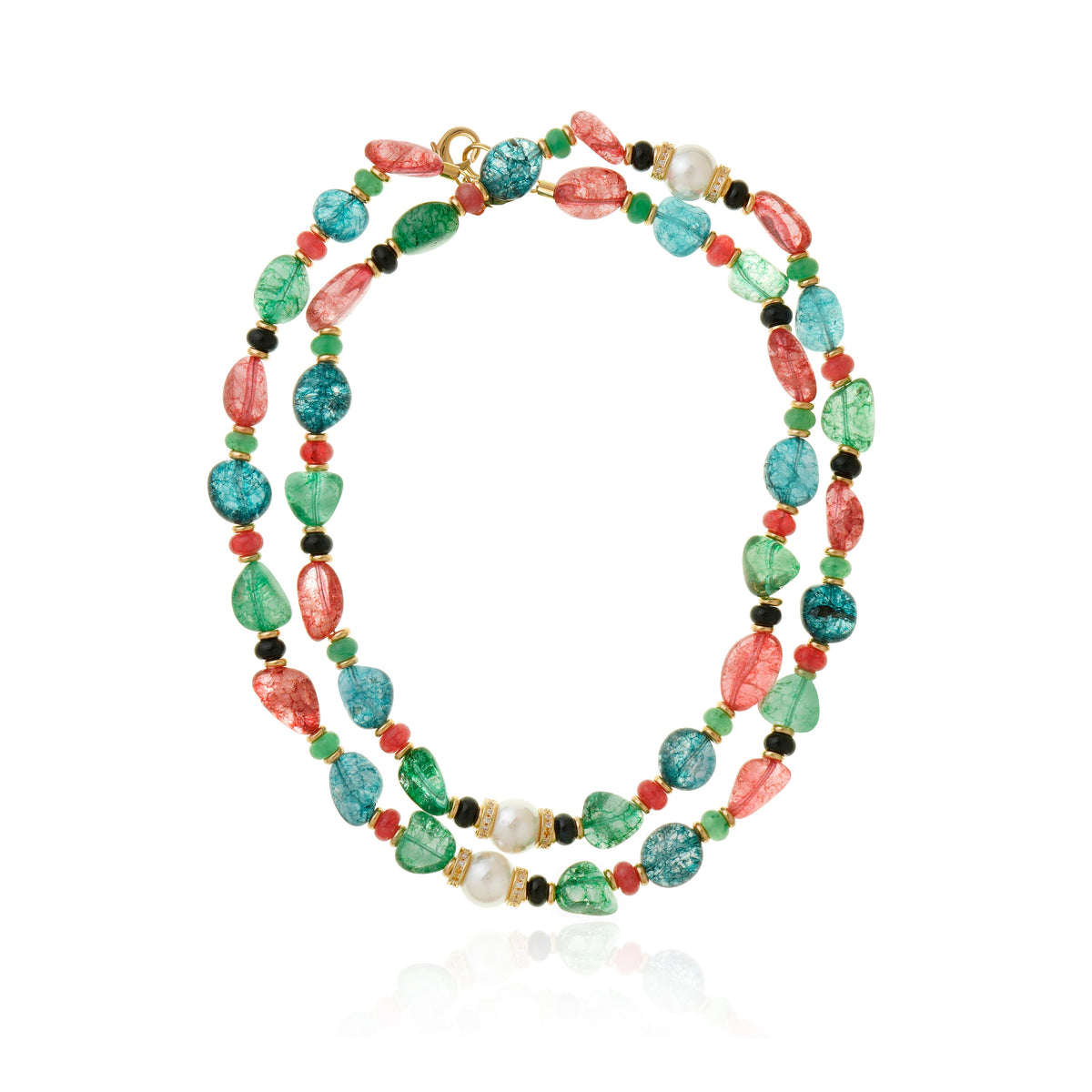 COLAR LONGO DI CAVALCANTI MULTICOLOR Ouro
