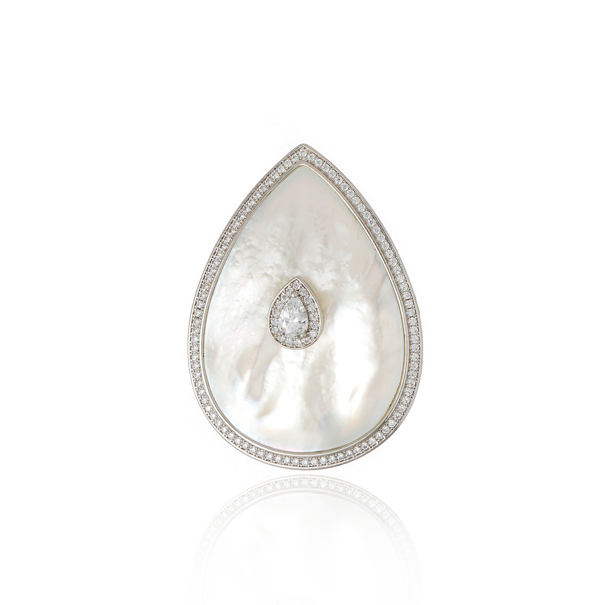 BROCHE ASA MADREPEROLA Prata