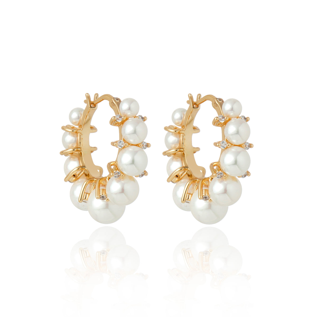 ARGOLA FASHION PEROLAS Ouro